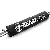 Langhantel-Nackenpolster von Beast Gear - Hochleistungspolster mit sicherem Schloss. Für Schulter-, Nacken-, Rücken- und Hüftschutz bei Kniebeugen und Hüftstößen. Für olympische und Standardhanteln.