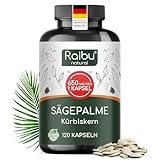 Saw Palmetto Extrakt (Sägepalmenextrakt) mit Kürbiskern Kapseln - 650 mg Extrakt pro Kapsel davon 27.5 mg Phytosterole (5%) - Hochdosiertes Sägepalmextrakt + Kürbiskernextrakt - Ohne Zusätze