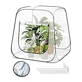 WOLTU Pop-up Mini-Gewächshaus, aus wasserdichtem PVC-Material, Feuchtigkeit im Sommer und Wärme im Winter aufrechterhalten, innen und außen verwendbar, 100 x 100 x 97 cm, transparent