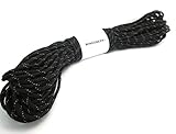 WINGONEER Reflektierendes Fallschirmseil 100 FT 7 Kern 550 Paracord Nylon Strand Paracord Camping 30 Meter (schwarz)