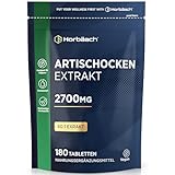 Artischocken Kapseln Hochdosiert 2700mg | 40:1 Artischockenextrakt | 180 vegane Tabletten | Leber Komplex | Horbaach