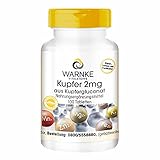 Kupfer 2mg aus Kupfergluconat - vegan - 100 Tabletten | Warnke Vitalstoffe