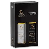 TruffleHunter - Premium Schwarzes und Weißes Trüffelöl im Set - 100 ml x 2