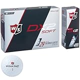 Wilson Staff Herren Golfbälle, 12er Pack, Anfänger, 29er Kompression, Dx2 SOFT, Weiß, WGWP40400