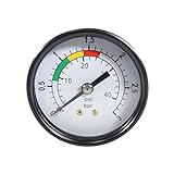 well2wellness® Pool Manometer Wasser Druckmesser mit rückseitigem Anschluss 1/4 Zoll 0-3 bar (P2229)