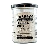 brotstoff - Lieblingsknifte - DAS BROT AUS DEM GLAS, Brotbackmischung und Backform – ideal als Einzugsgeschenk, als Geburtstagsgeschenk, oder als Gastgeschenk, 1 Glas wiederverwendbar als Backform