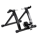 HOMCOM Rollentrainer Fahrrad Rennrad Heimtrainer Trainer faltbar Magnetbremse Schwarz 54,5 x 47,2 x 39,1 cm