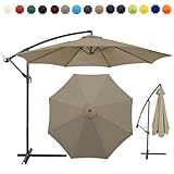 8 Rippen Ersatzdachbezug｜Ersatzbespannung Für Sonnenschirm｜Universelles Ersatzabdeckung｜Gartenschirm Überdachung Abdeckung Für Ampelschirm Für Terrasse, Strand, Pool, Markttisch(Top color,200CM(6.5FT)