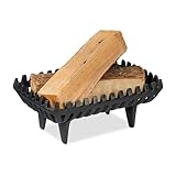 Relaxdays Kaminrost, Feuerbock für Kamin, HBT: 15 x 37 x 26...