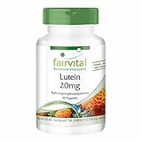 Fairvital | Lutein 20mg + Zeaxanthin - Hochdosiert & mikroverkapselt - VEGAN - 90 Kapseln - ohne Magnesiumstearat