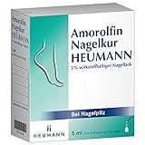 Amorolfin Nagelkur HEUMANN 5% wirkstoffhaltiger Nagellack zur Nagelpilz-Behandlung - Effektive Hilfe bei Pilzinfektionen durch breites Wirkungsspektrum, 5 ml