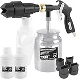 TECPO Druckluft Sandstrahlpistole Sandstrahlgerät 1700g Strahlsand + Düsen