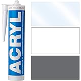 Bau Acryl weiß 300ml Kartusche Dichtstoff Dichtmasse Fugendichtmasse, 10 Stück