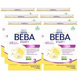 BEBA expert HA 3 Folgemilch ab dem 10. Monat, Babynahrung mit hydrolysiertem Protein, nur Laktose, ohne Palmöl, 6er Pack (6 x 550g)