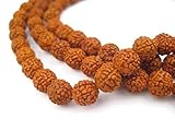 Rudraksha Japa Mala Rudraksh Rosenkranz 108 + 1 Gebetskette...