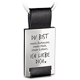 FABACH Liebe Schlüsselanhänger mit Gravur aus Leder - Ich...