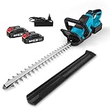 Akku Grasschere Strauchschere mit Akku 21V 2X 2,0A 52cm / 20.5 inch gartenschere Heckenschere rasenschere Strauchtrimmer Grasmesser Strauchscherenmesser