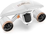 Sublue Mix Pro Dual Motor Unterwasser-Scooter - 2 Geschwindigkeitsmodi, 60 Minuten Laufzeit, 40 m Tiefe mit Kamerahalterung & Alarm bei niedrigem Batteriestand für Pool, Tauchen, Schnorcheln (weiß)