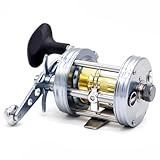 CAMEKOON X-Tribe runde Baitcast-Angelrolle, synchronisiertes Windsystem, 7,7 kg starker Carbon-Zug, 5,3:1 Übersetzung, einzelner Power-Griff, Metallrahmen und Seitenabdeckungen für Salzwasser