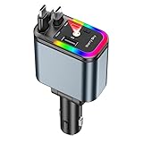 5 in 1 Einziehbare Auto-Ladegerät, Zigarettenanzünder USB C mit Sternenhimmel Projektor, Handy Schnelles Autoladegerät Zigarettenanzünder USB kompatibel mit iPhone/Samsung Galaxy/Hua Wei/Tablet
