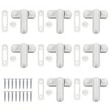PARFCO 8 Stück Fenstersicherung Einbruchschutz, Aluminiumlegierung Fenster Einbruchschutz, Weiß Fensterschloss, Schraubmontage Fensterriegel, für PVC-, Holz und Verbundtüren und Fenster
