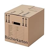 BB-Verpackungen 30 x Bücherkarton Compact 410 x 328 x 344 mm (stabil 2-wellig, doppelter Boden, Aktenkartons aus recycelter Pappe)