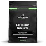 Protein Works Soja Protein 90 Isolat | Geschmacksneutral | 100% Vegan, aus nachhaltigen Anbau | Fettarm, ohne Zuckerzusatz | Glutenfrei | 1kg