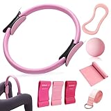 DELAIHUIL Pilates Set Für Zuhause Pilates Essential Kit Für Frauen 8 Pcs Pilates Ring Und Ball Zubehör Set Workout Equipment Home Gym Für Beine Arme Und Oberschenkel Gewichtsverlust