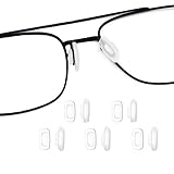 OPUGIT Silikon Nasenpads Antirutsch Rechteckig Einschieben Eindrücken Nasenpads 5 Paar,klar