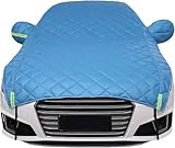 Hagelschutzplane Auto für Mercedes Clase C C200,Autoabdeckung Wasserdicht,Halbgarage Für Auto,Autoabdeckung Outdoor,Abdeckung Atmungsaktiv,Autogarage Abdeckung Hagelschutz