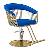 Verstellbarer Friseurstuhl für Friseursalon 360 Grad rollende drehbare Friseurstühle Friseur Tattoo Salon Stuhl Styling Ausrüstung,Blau