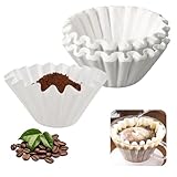 100 Stück Korbfilter Kaffeefilter, 110/250mm Kaffeefilter Papier Universelle Korbfiltertüten für 8-12 Tassen Kaffee, Korbfilterpapier für Selbstgemachten Kaffee zu Hause, In Cafés, Büros (Weiß)