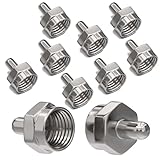 RedStar24 SAT F-Abschlusswiderstand Set – 75 Ohm F-Stecker Endwiderstand – Kompatibel mit Multischalter, LNB, Tuner & Dosen – Satelliten Endwiderstand – 10 Stück, Silber