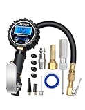 AstroAI Digitaler Reifenfüller mit Manometer, 250 PSI Luftfutter und Kompressor-Zubehör, strapazierfähig, mit Gummischlauch und Schnellverbindungs-Kupplung für 0,1 Bildschirmauflösung