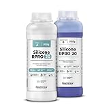 Flüssiges Silikon Kautschuk, Abformsilikon weich 1:1 R PRO 20, dubliersilikon, abdruckmasse, Mischungsverhältnis Silikon für Silikonformen, Harzformen, Kerzenformen (1 kg)
