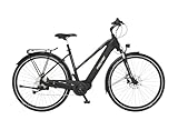FISCHER E-Bike Trekking VIATOR 4.2i, Elektrofahrrad für Damen und Herren, RH 45 cm, Mittelmotor 80 Nm, 36 V Akku, schwarz matt