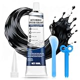 Karosseriekleber Schwarz, Karosserie Kleber, Karosseriedichtmasse, Scheibenkleber Auto, Wasserfest und Hochtemperaturbeständig, Starker Haftung, Geeignet für Autotüren, Fenster Fahrzeugteile, 100ml