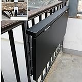 Höhenverstellbarer Balkontisch für den Außenbereich, klappbarer Holzgeländer, Ess- und Bartisch, platzsparender Wand-Beistelltisch für Terrassen und kompakte Bereiche