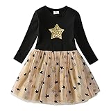 VIKITA Mädchen Kleider Langarm Kleid Blume Baumwolle Herbst Kinderkleidung LH4880 5T