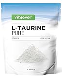 Taurin Pulver - 1000g (1kg) - Optimale Löslichkeit - Vegan - 99% Reinheit - Laborgeprüfte Premium Qualität - L-Taurin Aminosäure