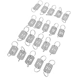 Yardenfun 20 Stück Edelstahl Schlüsselanhänger Nummernschilder mit Doppeltem Loch Witterungsbeständig Rostfrei Metallisch für Garderobe Spind Rucksack Büro Wohnung Schlüsselnummern Tags
