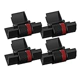 UYUYong 4Pcs Farbrolle Rechner Drucker Kassierer IR-40T Kompatible Farbbänder in Schwarz & Rot für CP13/ MP-12D/ MP-120DH für Sharp EL-1750V, EL-1801V FR2650A/2650TB etc