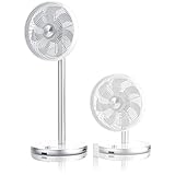 Brandson - DC Standventilator energiesparend ECO - Preisträger 2025 - Fernbedieung - Brushless Silent Motor -sehr leise – Oszilation 60° 90° 120° - Ventilator Timer – 9 Stufen - Turbo Modus - Weiß