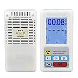 Qcwwy Br-6 Geigerzähler, ABS-Material, Leicht Ablesbarer Nuklearstrahlungsdetektor für Elektromagnetische Strahlung, Tragbar, für Sicherheitsexperten, Gartengeräte