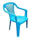 Kinder Gartenstuhl Stapelstuhl Kinderstühle Kindersessel Monoblock Farbe wählbar, Farbe:hellblau