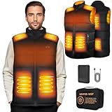 Elrhf Beheizbare Weste,Heizjacke mit Powerbank,Intelligente...