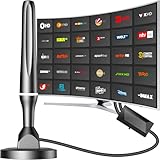 DVBT2 Antenne, DVB-T/DVB-T2-Antenne, Stärkere Stabantenne für digitales Fernsehen/Digital TV/DAB Radio/DVB-T2 Tuner Stick, Maximale Signalqualität - Mit Magnetfuß 3m Kabel - BV17418