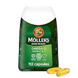 Moller’s ® | Omega 3 Kapseln | Fischöl | Skandinavische Omega-3 Nahrungsergänzungsmittel mit EPA, DHA, Vitamin A, D und E | 166 Jahre alte Marke | Gesundheit für jeden Tag | 112 omega-3 kapseln