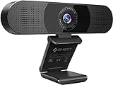 EMEET 1080P Webcam - C980PRO Webcam mit Mikrofon und Lautsprecher, Full HD Webcam mit Objektivabdeckung, 90 ° Sichtfeld, Automatische Lichtkorrektur, Plug & Play, für PC, Skype, Konferenz