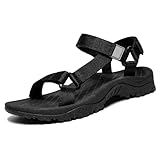 OutPro Wander-Sportsandalen für Damen rutschfeste Wassersandalen bequeme sportliche Sandalen für den Watstrand im Freien,Schwarz 42